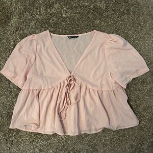 SHEIN light pink babydoll shirt size large